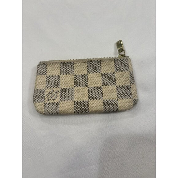 LOUIS VUITTON Key Pouch Key Cles Wallet Damier Azur Key Chain Coin Pouch - Picture 4 of 4